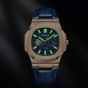 นาฬิกาข้อมือผู้ชาย Drioshipping Sun Moon Star รุ่น Skeleton หรูหรา ระบบจักรกล Tourbillon กันน้ำ - Product Image 6