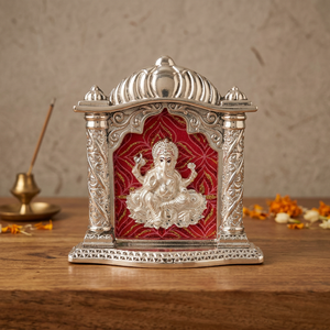 Ídolo de Ganesha hecho a mano en acero inoxidable para el hogar, templo, sala de púja, regalos de boda y decoración religiosa tradicional. - Product Image 1