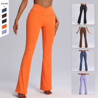 Pantalon de yoga en forme de cloche pour la peau en gros Leggings de danse de levage de hanche taille haute