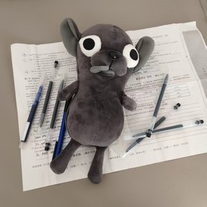 Estuche para Lápices con Forma de <span class=keywords><strong>Chihuahua</strong></span>, Divertido y Creativo Juguete de Peluche de Perro, Bolsa de Almacenamiento de Papelería para Estudiantes con Relleno de Algodón PP - Product Image 2