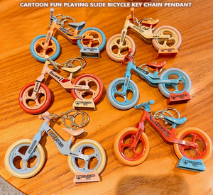 Porte-clés créatif en forme de <span class=keywords><strong>mini</strong></span> vélo d'équilibre, modèle de vélo 3D avec roues coulissantes, porte-clés en alliage durable pour les amateurs de vélo - Product Image 6