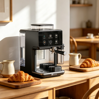Machine à café expresso Anbolife Bean to Cup 20 bars avec moulin intégré, panneau tactile, préparation chaude et froide, réservoir à lait, pour la maison, OEM ODM