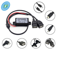 YUCOO 12v à 5v convertisseur Buck Module adaptateur de sortie Usb convertisseur de puissance de voiture cc