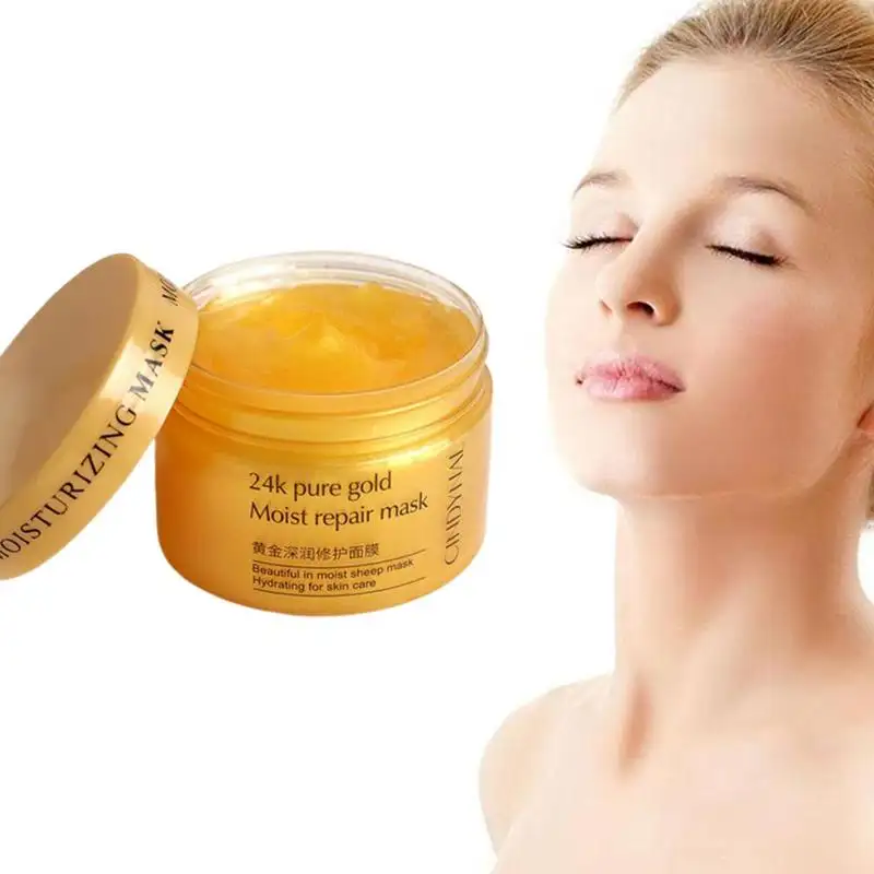 24k Gold Facial Mask Collagen Anti Wrinkle Sleep Repair Face Mask Lifting Whitening Mask Skin Care