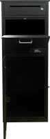 Boîte à colis métallique autoportante à 3 compartiments avec double serrure à clé, anti-effraction, pour extérieur, avec autocollant de notification de livraison, OEM ODM
