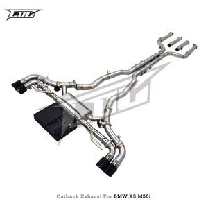 Pot d'échappement Catback à valve OEM pour <span class=keywords><strong>BMW</strong></span> X5 <span class=keywords><strong>M50i</strong></span> 4.4TT 2019-2024 Système de silencieux de tuyau d'échappement en acier inoxydable avec télécommande - Product Image 2