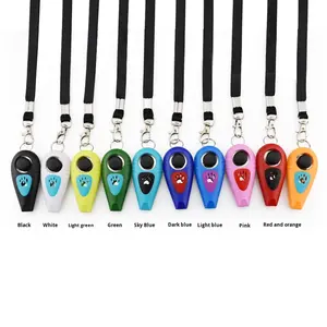 Hondentraining Clicker & Fluitje 2-in-1 Design Honden Clicker met Koord ABS Materiaal Hondenfluit <span class=keywords><strong>Trainer</strong></span> Met Koord - Product Image 3