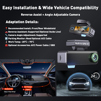 Dashcam 4K Prête à l'Expédition avec Écran 3.2'', Enregistrement en Boucle, Vision Nocturne, Design Discret, Boîte Noire DVR