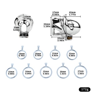 อุปกรณ์ล็อคองคชาตแบบใหม่ FRRK ปี 2026 รุ่น Glans Chastity Device SM Lock Cock Cage 9 ขนาด แบบซ่อนเร้น ไม่มีห่วง สำหรับ BDSM รอบลูกอัณฑะ ของเล่นสำหรับผู้ใหญ่แนวเฟติช - Product Image 6