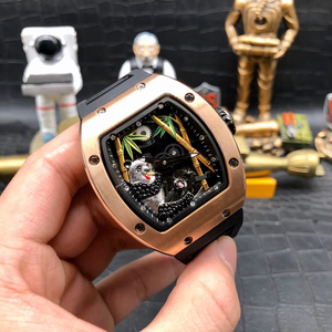26-01 Series Mechanical <b>Watch</b> Luxury Texture Tourbillon <b>Watch</b> Carving Giant Panda Bamboo Forest Mens Mechanical <b>Watch</b> - Product Image 2