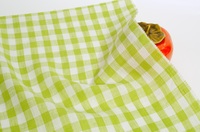 Tissu en lin gingham vert en gros 144 g/m² 137 cm, tissé léger et durable, teint en fil, 100 % lin pour vêtements