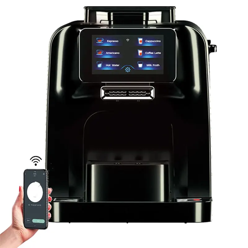 WIFI接続で制御されるミルクジャグ内蔵小型冷蔵庫超自動エスプレッソコーヒーマシン