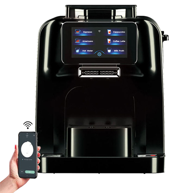 Milk Jug Built-in Small Refrigerator Controlled by WIFI Connection Super Automatic Espresso Coffee Machine