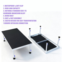 Scène de DJ élégante, facile à installer, robuste et portable, prix compétitifs pour événements et fêtes, fournie par le fabricant