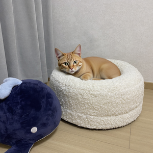 Boucle Kalmerend Traagschuim Zacht Rond Huisdier Grote Kattenhondenbedden - Product Image 2
