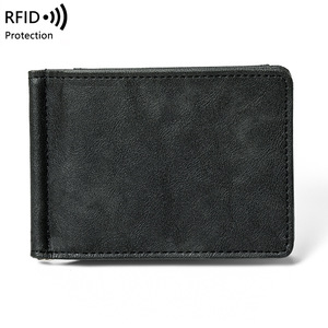RFID Blocking Men's Slim Wallet Vintage Leather Bifold Money <b>Clip</b> Front Pocket Card Holder Wholesale - Product Image 6