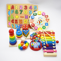 Jouet éducatif pour enfants, puzzle en bois, blocs arc-en-ciel, xylophone musical pour bébé, jouets en bois pour bébé