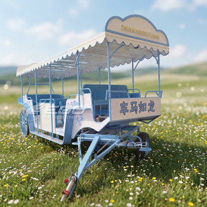 Chariot de mariage bleu royal pour la visite touristique – Transport spécial événementiel - Product Image 4