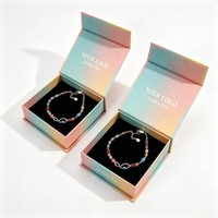 Boîte à bijoux magnétique personnalisée, ensemble de rangement pour bijoux, collier, boucles d'oreilles, emballage de bijoux, sac en papier, boîte à bagues, boîte à tiroir coulissant