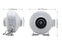 Hon & Guan moteur à courant alternatif sans balai 220v booster ventilateur pour registre de sol ventilateur centrifuge