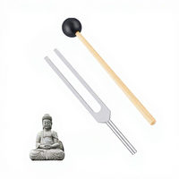 Custom OEM Brand 128 Hz Tuning Fork Metal Hammer Cleaning Cloth Musical Instruments Teaching Meditation Sound Therapy Accessory