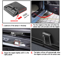 AlcantaLED Universal inalámbrico LED puerta bienvenida láser proyector fantasma sombra noche luz Kit para coches nueva condición