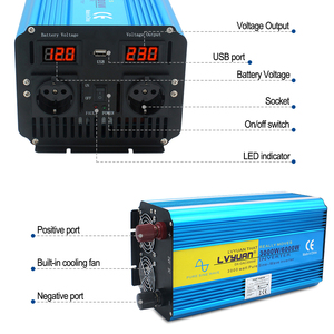 Convertisseur de puissance <span class=keywords><strong>LVYUAN</strong></span> 8000VA 4000VA DC 12V vers AC 220V 3KVA, onduleur à onde sinusoïdale pure 12V avec télécommande - Product Image 5