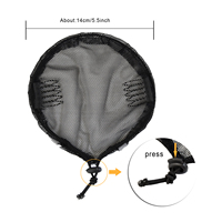 1 filet à cheveux rond noir en nylon avec clip et cordon élastique pour base de chignon afro - Usage commercial