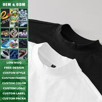 Camiseta Personalizada de Cuello Alto, 230g, Tejido de Punto, 100% Algodón Jersey, Corte Regular, Ropa Urbana para Hombre, Ecológica, Premium, al por Mayor