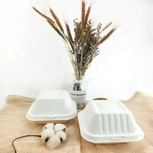 Fiambrera de jarabe de caña de azúcar biodegradable desechable precio barato al por mayor Vbatty