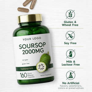 Nhãn hiệu riêng dành cho người lớn soursop 2000mg chất chống oxy hóa chiết xuất thảo dược viên nang hỗ trợ miễn dịch quản lý năng lượng gluten bổ sung miễn phí - Product Image 2