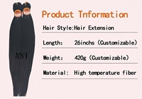 6X Cheveux synthétiques pré-étirés Jumbo pour tresses africaines, 26 pouces, 420g, pré-couches, extensions capillaires pour toutes les occasions