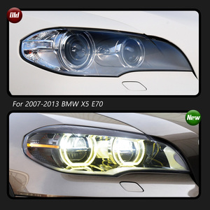 Feux avant TYPY pour BMW X5 (E70) 2007-2013 ; feux de jour à LED Angel Eye améliorés et clignotants. - Product Image 3
