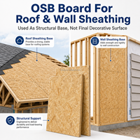Panneau OSB 220x2440mm, panneau à fibres orientées, résistant à l'humidité, panneau structurel pour bardage de toiture, base de mur et ossature