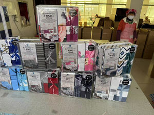 Juego de Sábanas de Microfibra Tamaño King, 6 Piezas, Juego de Ropa de Cama Estampada con Sábana Ajustable, Fundas de Almohada, Individual, <span class=keywords><strong>Nina</strong></span>, Listo para Enviar - Product Image 2