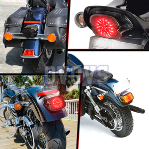 Feu Arrière LED OVOVS à Lentille Fumée avec Éclairage <span class=keywords><strong>de</strong></span> <span class=keywords><strong>Plaque</strong></span> d'Immatriculation pour Moto Harley Davidson - Product Image 3