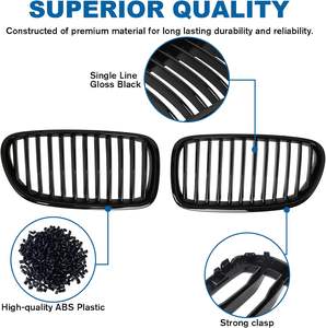 宝马5系ABS格栅F10 F18 2010-2017前保险杠格栅新款光泽肾单板条LUMA 10-17哑光黑色<span class=keywords><strong>M</strong></span>颜色 - Product Image 4
