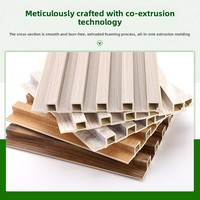 Panneaux muraux WPC personnalisés 200 grilles, panneaux muraux en bois écologique, matériaux de décoration de plafond imperméables, modèle 200-1