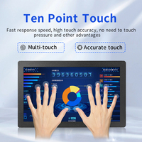 8 10.1 10.4 11.6 12 13.315.6 15 17 17.3 19 18.5 21.5 23.8 27 32 Inci Layar Sentuh Industri Monitor Panel Terpasang