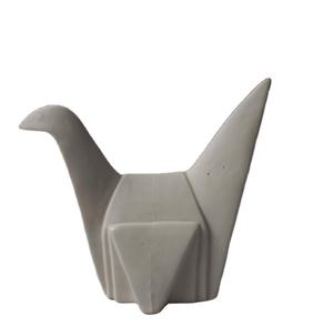 אוריגמי ציפור מנוף חרס, קרמיקה אוריגמי קריין, לבן קרמיקה ציפור - Product Image 1