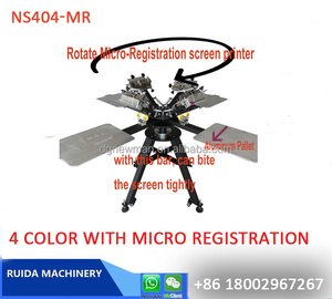 Micro Registration <strong>Manual</strong> Double Rotary T Shirt 4-6-8 Color Textile <strong>Printing</strong> <strong>Machine</strong> <strong>Multicolor</strong> <strong>Screen</strong> Printer - Product Image 4