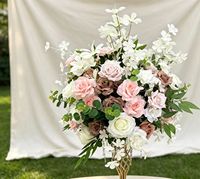 Seiden-Kunstblumenarrangement Tischdekoration Hochzeit Weihnachten Muttertag Gemischte Blumen Handgefertigt Natürlich Realistisch