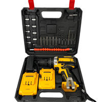 Ensemble perceuse sans fil trois fonctions OEM 10 mm avec batterie lithium et kit d'impact.