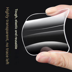 Tough Elastic Reusable Highly Transparent No Residue Self-Adhesive PVC Hook Sheet Sticker