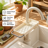 Support de rangement pour robinet de salle de bain Ocean, organisateur d'évier de cuisine pour savon et éponge