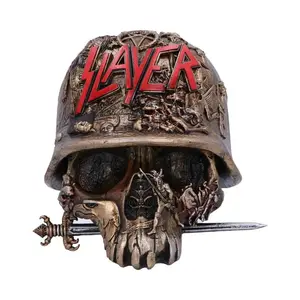 Kafatasları heykel ağır Metal kaya kask kafatasları el sanatları reçine Slayer bant saklama kutusu