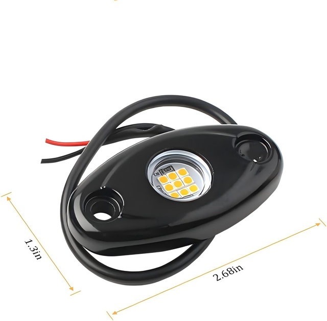 1 Pods LED Rock Lights for Trucks, IP67 Waterproof Neon Rock Lights Kits for Pickup ATV UTV SUV High Brightness White Lamp