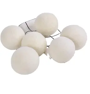 trending New zealand wool products 7cm wool Dryer Balls 6 pack cotton bag factory wholesale