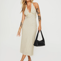 Robe de soirée rétro pour femme, en ivoire noir, dos nu, avec chaîne décorative, pour soirée