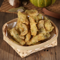 Snack de Pescado Crujiente Prefrito, Tiras de Bacalao Empanizadas Congeladas, Pescado Blanco Sazonado, Porción de Abadejo Lista para Cocinar, Comidas Rápidas